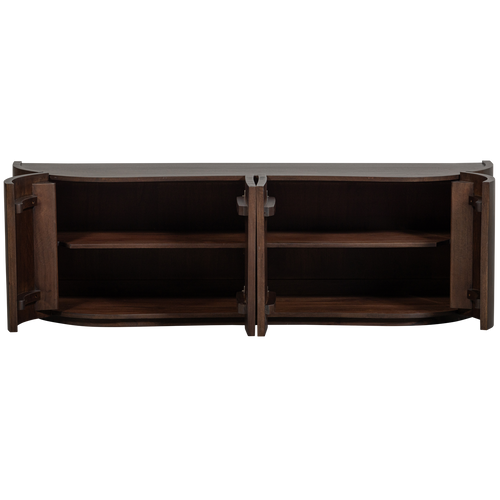 WOOOD dressoir 4-deurs Sense - Mango - Walnoot - 50x160x46 - vtwonen shop