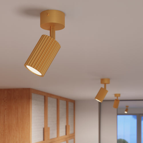 Sollux Lighting Plafondlamp KARBON 1 goud - 7x7x18cm