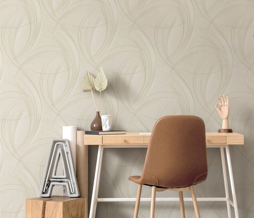 Erismann behang grafisch 3D motief taupe - 53 cm x 10.05 m - 661299 - vtwonen shop