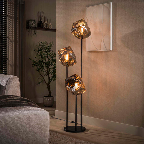 Giga Living Vloerlamp Rock - Chroom Glas - Ø50x165cm