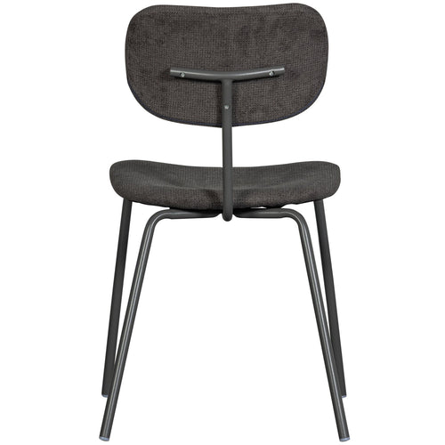 WOOOD eetkamerstoelen Link - Polyester - Bruin/Grijs - Set van 6