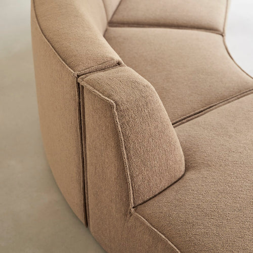 Tikamoon Modulaire 4-zitsbank in camelkleurige stof - Bruin