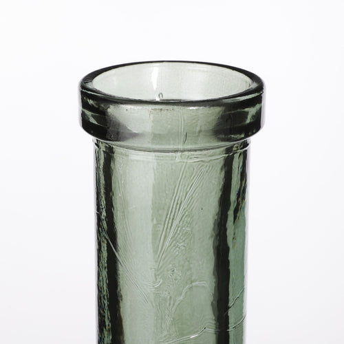 Mica Decorations Rioja Fles Vaas - H50 x Ø15 cm - Gerecycled Glas - Groen