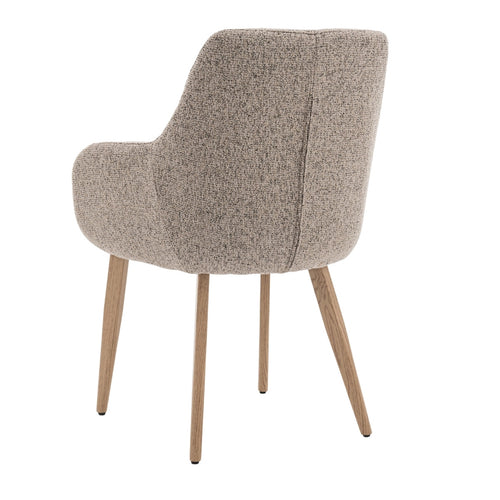 DÉJA Living Eetkamerstoel Noé - Taupe/Naturel - Zithoogte 47cm - Set van 2 - vtwonen shop