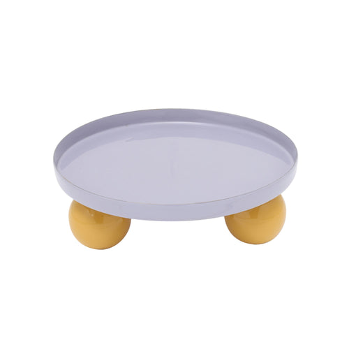 Present Time dienblad Double Funky Round - paars - Ø20cm - vtwonen shop