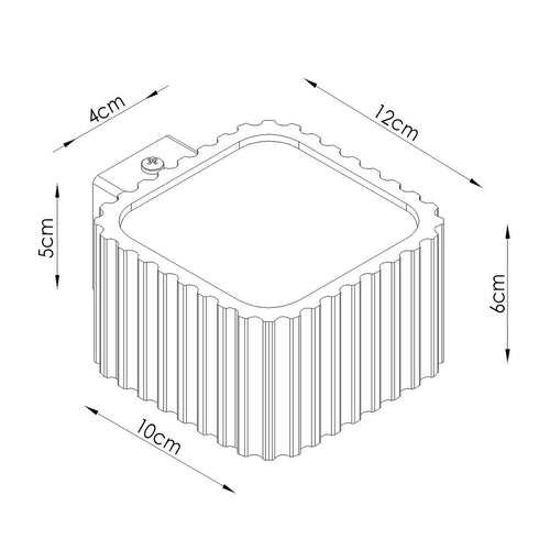 Sollux Lighting Wandlamp RIFF rode oker Gx53 - 10x12x6cm