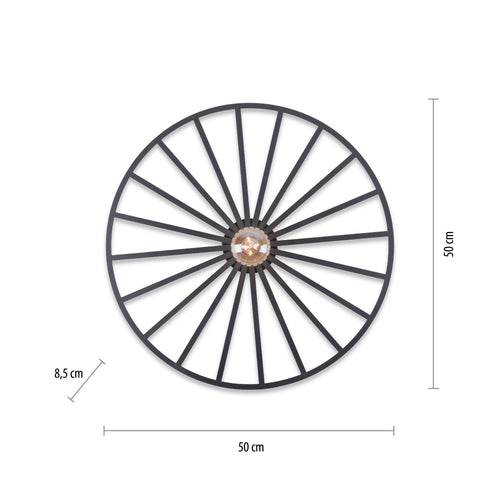 Paul Neuhaus plafondlamp Isabella - 1 lichts - 50  x 8.5   cm - zwart - vtwonen shop