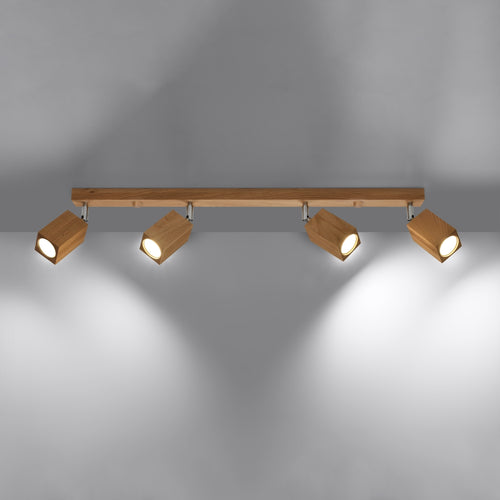 Sollux Lighting Plafondlamp KEKE 4 eik - 80x5x20cm