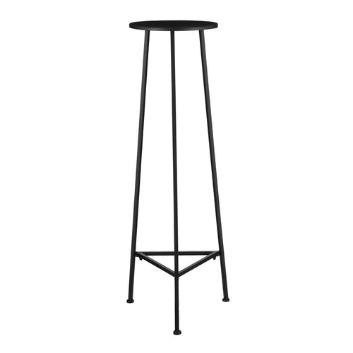 Mica Decorations Adine Plantentafel - H120 x Ø35 cm - Metaal - Zwart