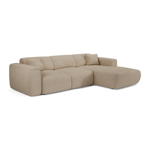 Sia Home - Hoekbanken YUMA - Bouclette stof - Mol - 283cm - vtwonen shop