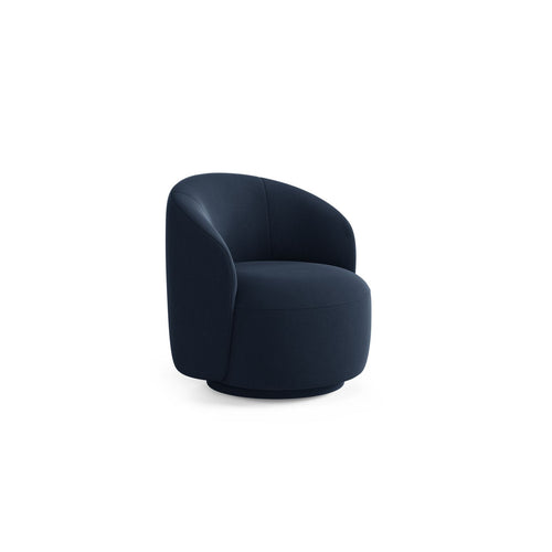 Cosmopolitan Design - Draaistoel Savona structurele stof koningsblauw - 72.5x69x70.5cm