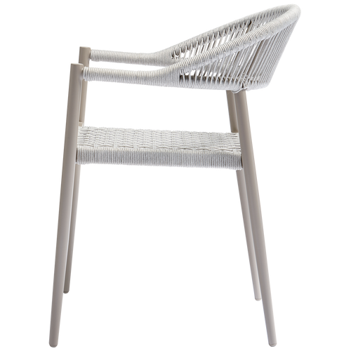 WOOOD tuinstoel Yellow - Touw/Aluminium - Lichtgrijs - Set van 2 - vtwonen shop