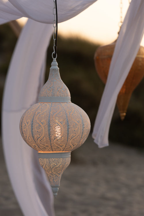 J-Line hanglamp Boor - metaal - wit - large