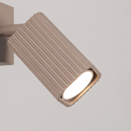 Sollux Lighting Wandlamp RAYO taupe met schakelaar - 8x16x16cm