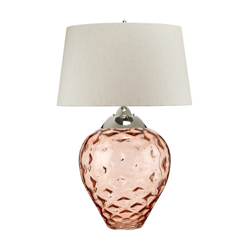 Samara Grote Tafellamp Zalmgetint Glas