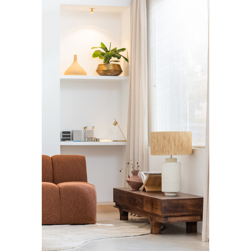 WOOOD 1-zits bank Mojo - Bouclé - Roest Bruin Melange - 74x80x97 - vtwonen shop