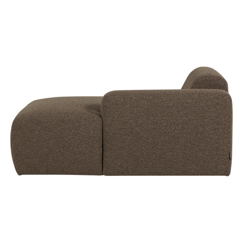 WOOOD chaise longue bank rechts Mojo Base - Bouclé - Bruin - 74x112x162