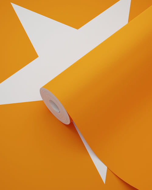 ESTAhome behang sterren oranje en wit - 53 cm x 10.05 m - 115873