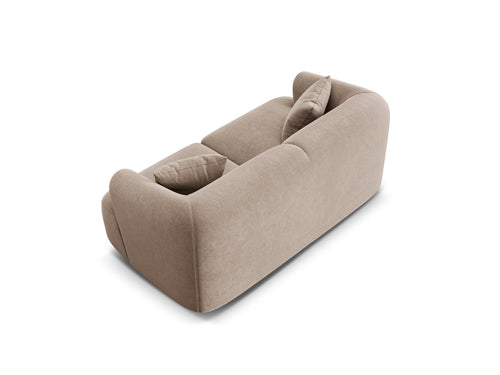 Cosmopolitan Design Modulaire bank Campi 2-zits, flueel donkerbeige - 90x180x70cm