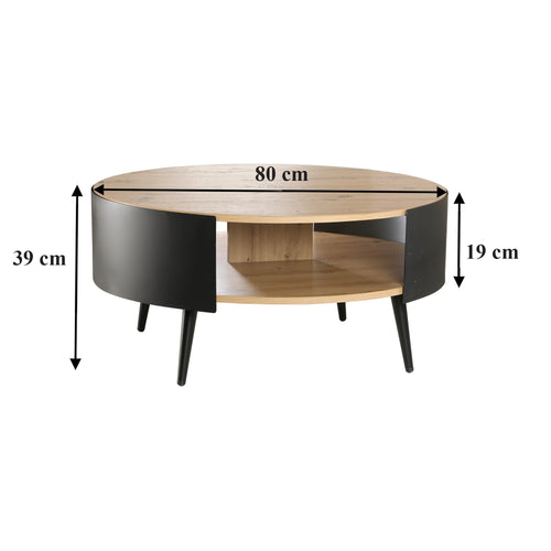 Calicosy - EKLO Salontafel - Eiken - 80x80x39 cm