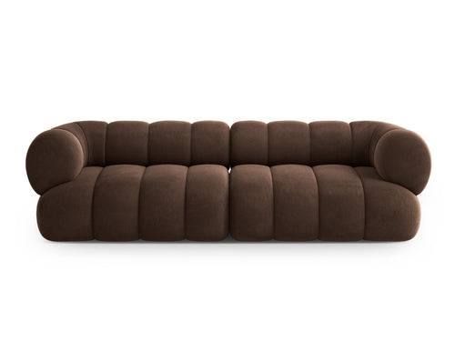 Cosmopolitan Design Bank Koge 4-zits, flueel chocolade - 95x240x70cm