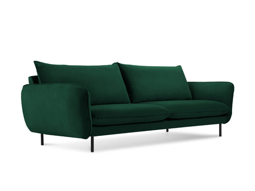 Cosmopolitan Design Bank Vienna 4-zits, flueel, flessengroen - 92x230x95cm
