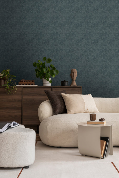 Sanders & Sanders behang linnenstructuur donkerblauw - 53 cm x 10 m - 640266 - vtwonen shop