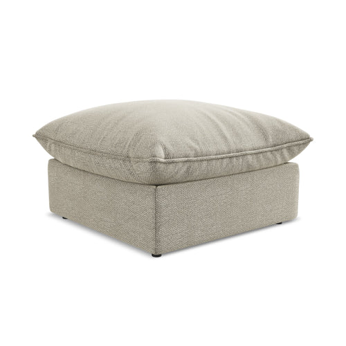 LaMiaSofa Poef Ravenna - bouclé - taupe - 75x75x45