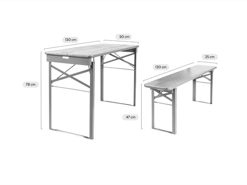 MaximaVida inklapbare bierset Berlijn 120 cm olijfgroen - FSC hout - vtwonen shop