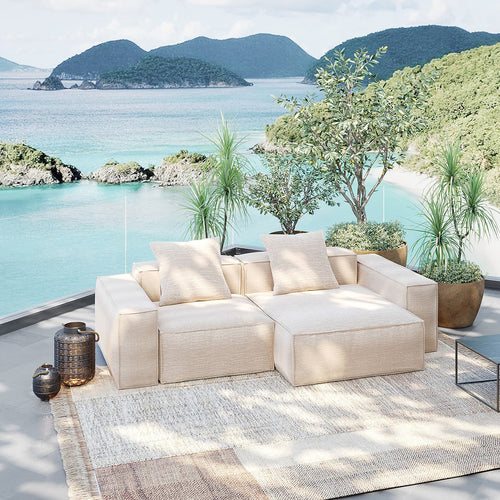 Kare Design Tuinhoekbank Kalua 2-Zits creme - vtwonen shop