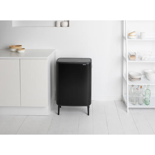 Brabantia Bo Touch Bin Hi, met 2 binnenemmers, 2 x 30 liter - Matt Black