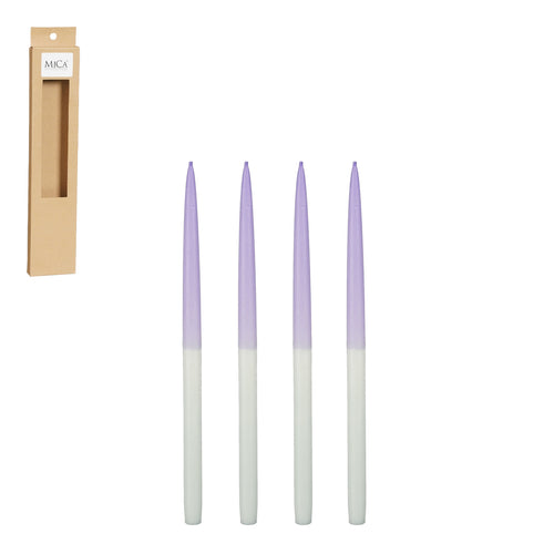 Mica Decorations Dip-dye Dinerkaars - Set van 4 - H28 cm - Lichtblauw