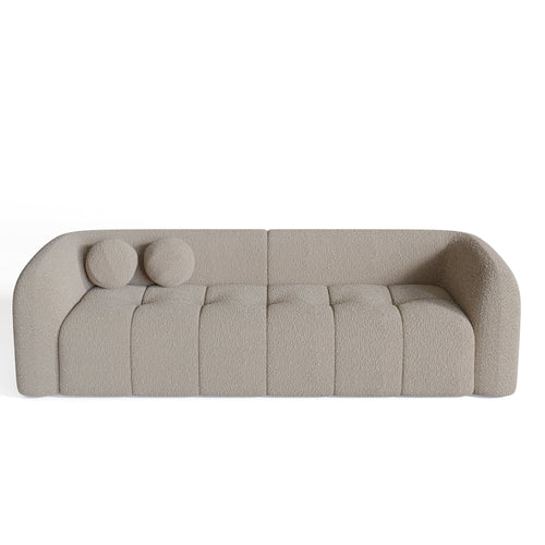 Sia Home - Rechte bank HAUSSMANN - Bouclette stof - Mol - 226cm