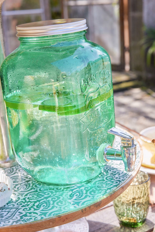 J-Line drankdispenser  - glas - smaragdgroen