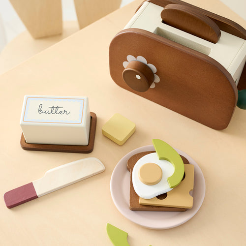 Petite Amélie Broodrooster hout - 14 delig - Noyer - vtwonen shop