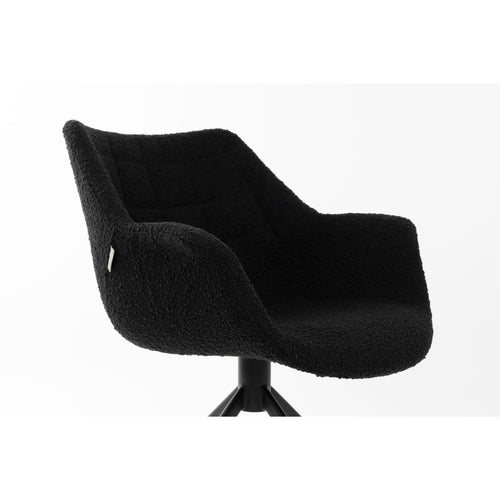 Zuiver Doulton Swivel Eetkamerstoelen armleuning Zwart - Set van 2 - vtwonen shop