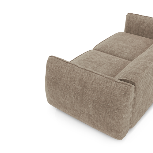 Sia Home - Rechte bank LIVIA - Fluweel weefsel - Mol - 230cm - vtwonen shop