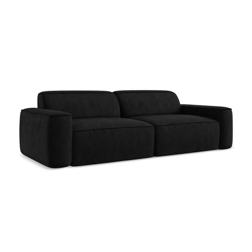 LaMiaSofa 4-zits bank Melissa - chenille stof - zwart - 244x102x70