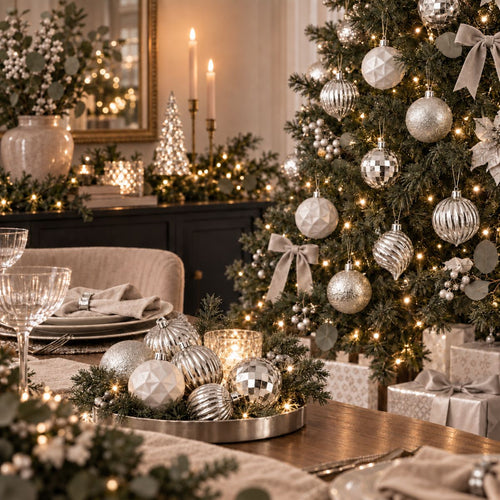 Mica Decorations Kerstballenset Zilver 40 Stuks - Onbreekbare Kerstballen met Diameter 6 cm - Gemaakt van Gerecycled Polystyreen - Stevig Ontwerp voor