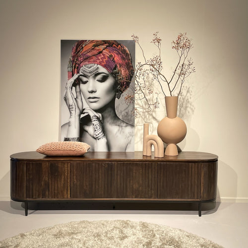 Livingfurn tv-meubel Noor Walnut - 210cm - mangohout