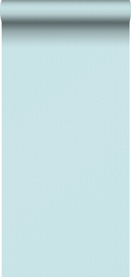 Sanders & Sanders behang linnenstructuur turquoise - 53 cm x 10 m - 640478