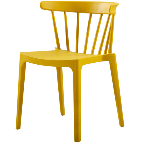 WOOOD tuinstoel Bliss - Kunststof - Geel - Set van 6