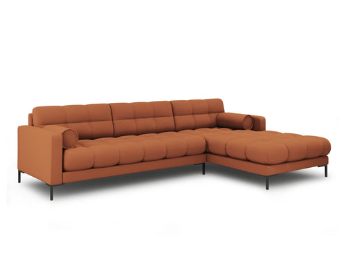 Cosmopolitan Design rechter hoekbank Bali 5-zits, structurele stof, baksteen - 185x293x75cm