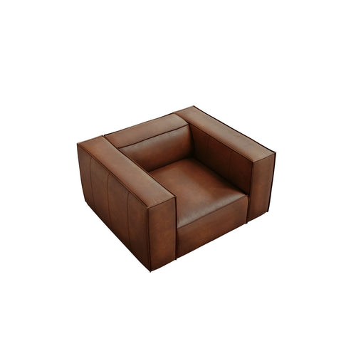 Cosmopolitan Design - Fauteuil Turin echt leer bruin - 95x113x68cm