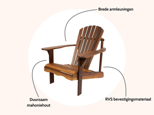 MaximaVida adirondack tuinstoel Toronto oil - uit exclusief mahoniehout - vtwonen shop