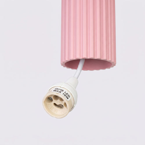 Sollux Lighting Hanglamp KARBON 3P roze - 19,5x19,5x108cm