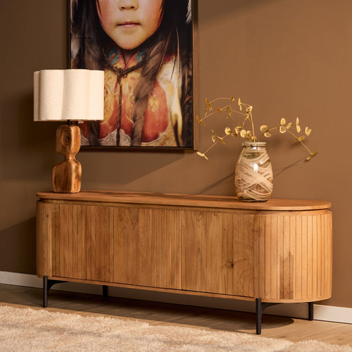 StarFurn Tv-meubel Solana - Naturel Hout - 165x45x55cm