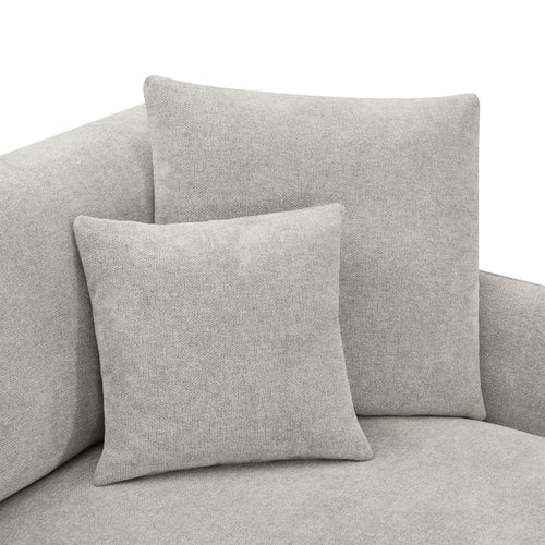 Furnhouse chaise longue bank links Maggie - Grijs - Stof - 95x290x90