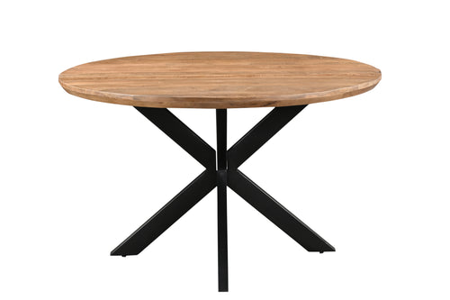 Livingfurn eetkamertafel Jesper Round - 130cm - mangohout - vtwonen shop
