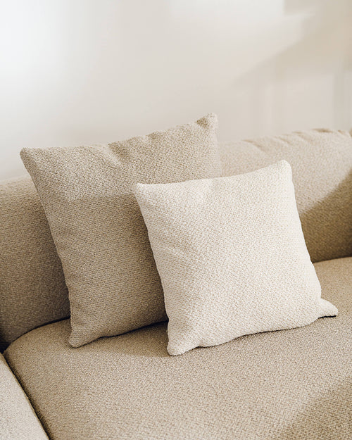 noo.ma Milu bouclé sierkussen 40 x 40 cm Desert Beige